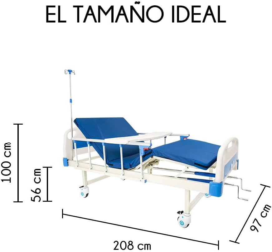 Especificaciones y medidas de la cama hospitalaria