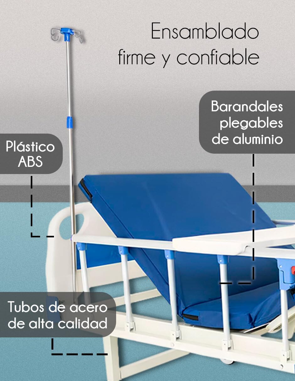 Detalle de barandales y porta suero